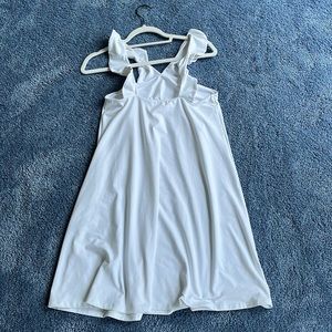 Saks Off 5th White Ruffle Sleeve Dress - Size M
